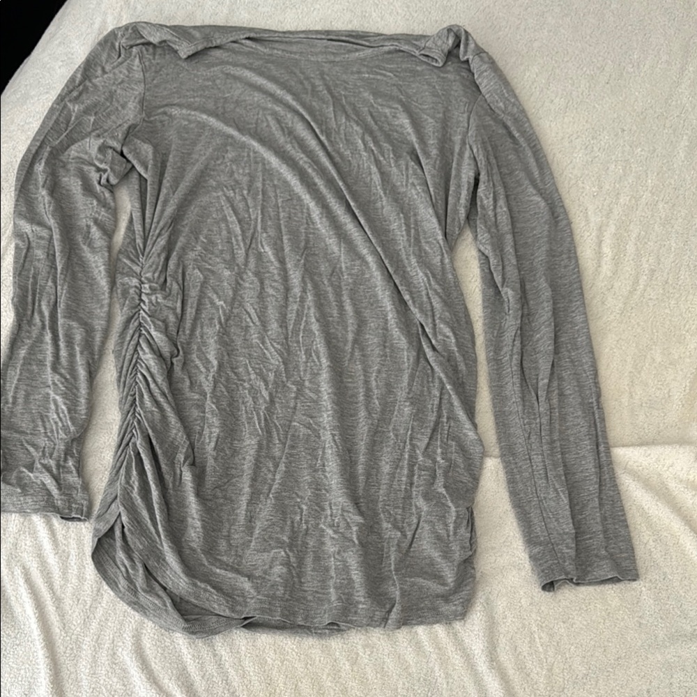 Gray Long Sleeve Top
